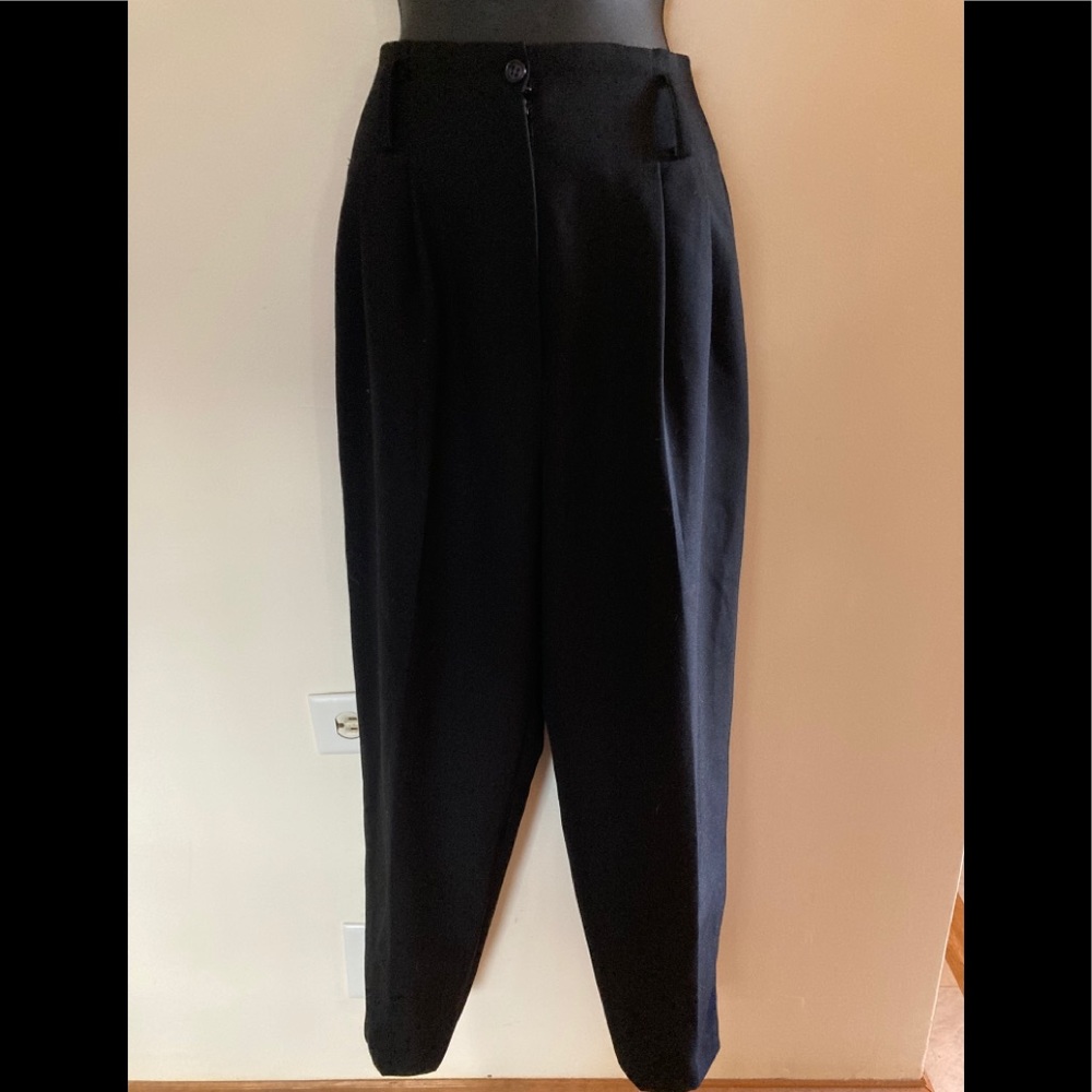 COMME CA DU MODE HIGH WAISTED PLEATED PENCIL PANT